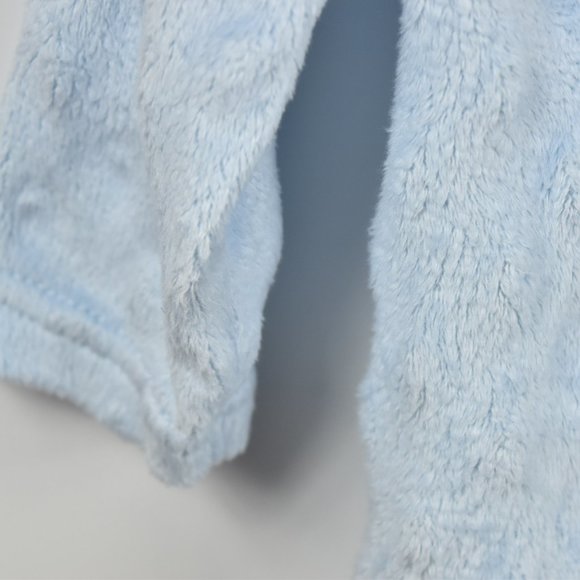 Pale blue long pile fleece sleep/play suit - Picture 3 of 5